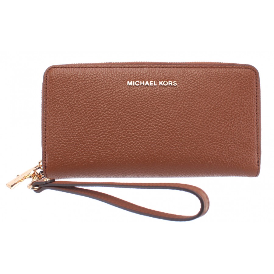 brown leather michael kors wallet