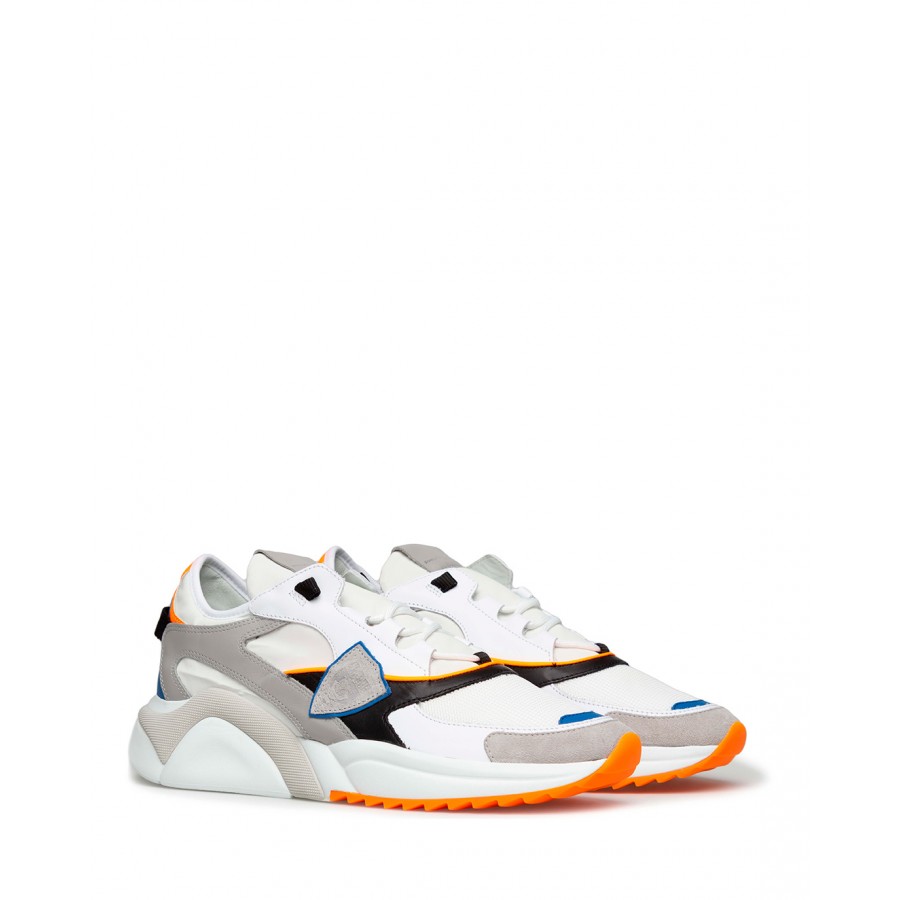 Men's Sneakers PHILIPPE MODEL Paris Ezlu WF03 Neon Blanc Leather White