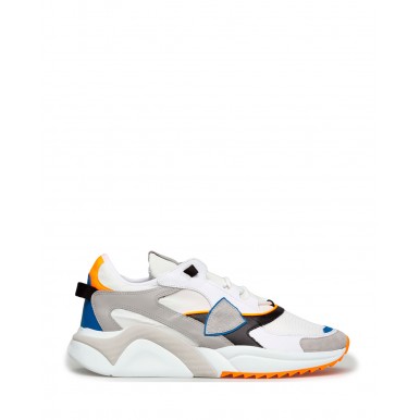 Sneakers Uomo PHILIPPE MODEL Paris Ezlu WF03 Neon Blanc Pelle Bianca