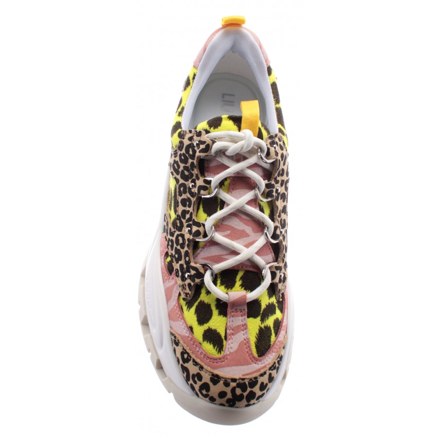 Women's Sneakers LIU JO Milano Wave 01 Animalier Synthetic Yellow