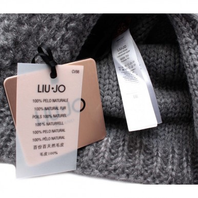Women's Hat LIU JO Milano 369029 M0300 Frozen Synthetic Gray